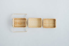 白竹 手付き弁当かご