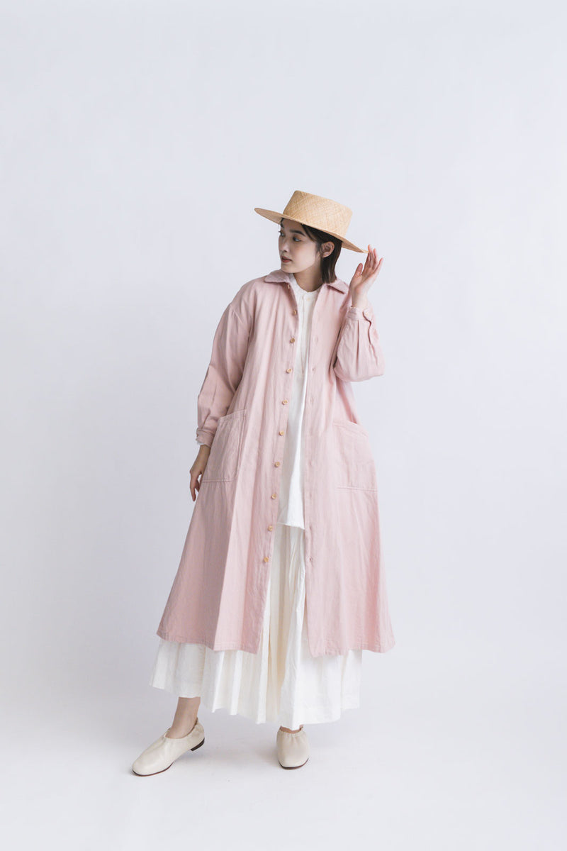 ito fukuoka】simple linen gown pink 作家さん - カーディガン