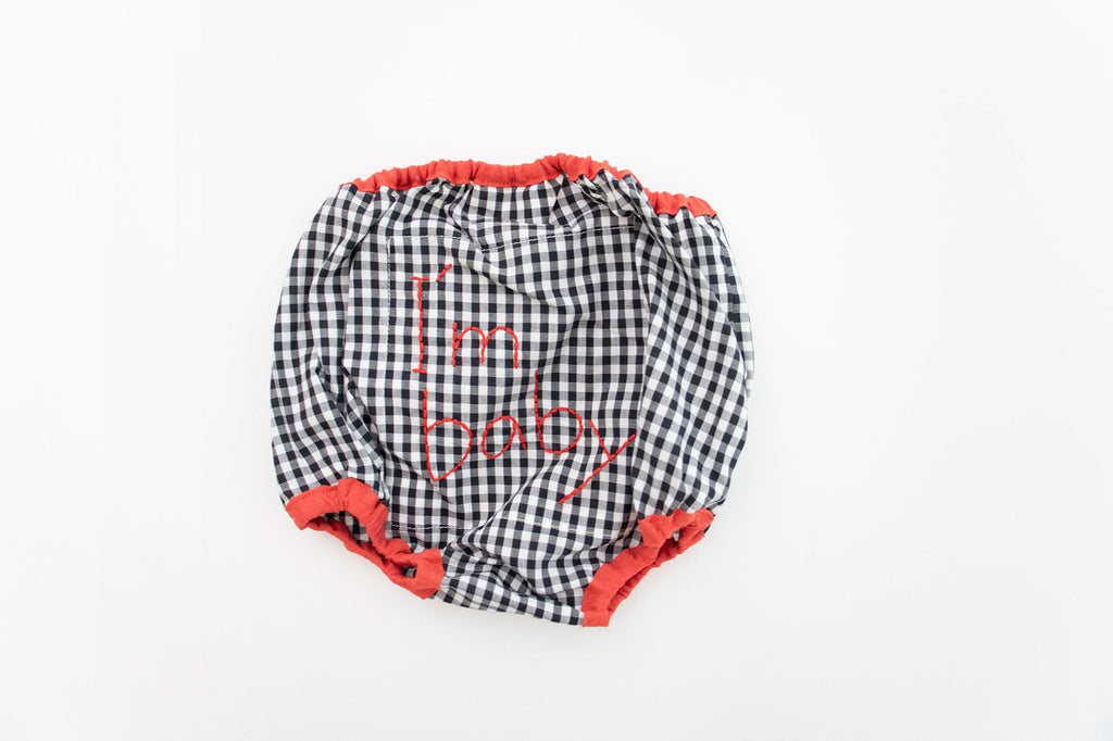 pot and tea チェック柄ベビーパンツ