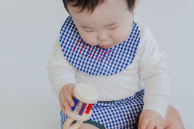 pot and tea チェック柄ベビースタイ