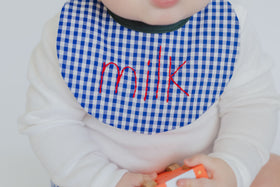 pot and tea チェック柄ベビースタイ