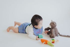 pot and tea チェック柄ベビーパンツ