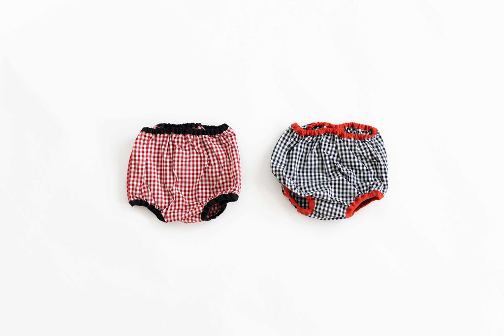 pot and tea チェック柄ベビーパンツ