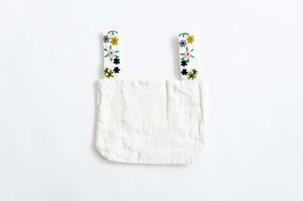 pot and tea 毛糸刺繍バッグ