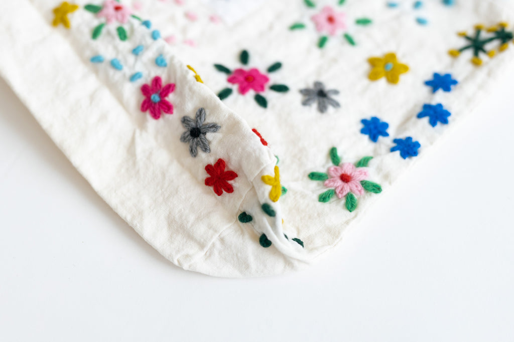 pot and tea 毛糸刺繍バッグ