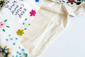 pot and tea 毛糸刺繍バッグ