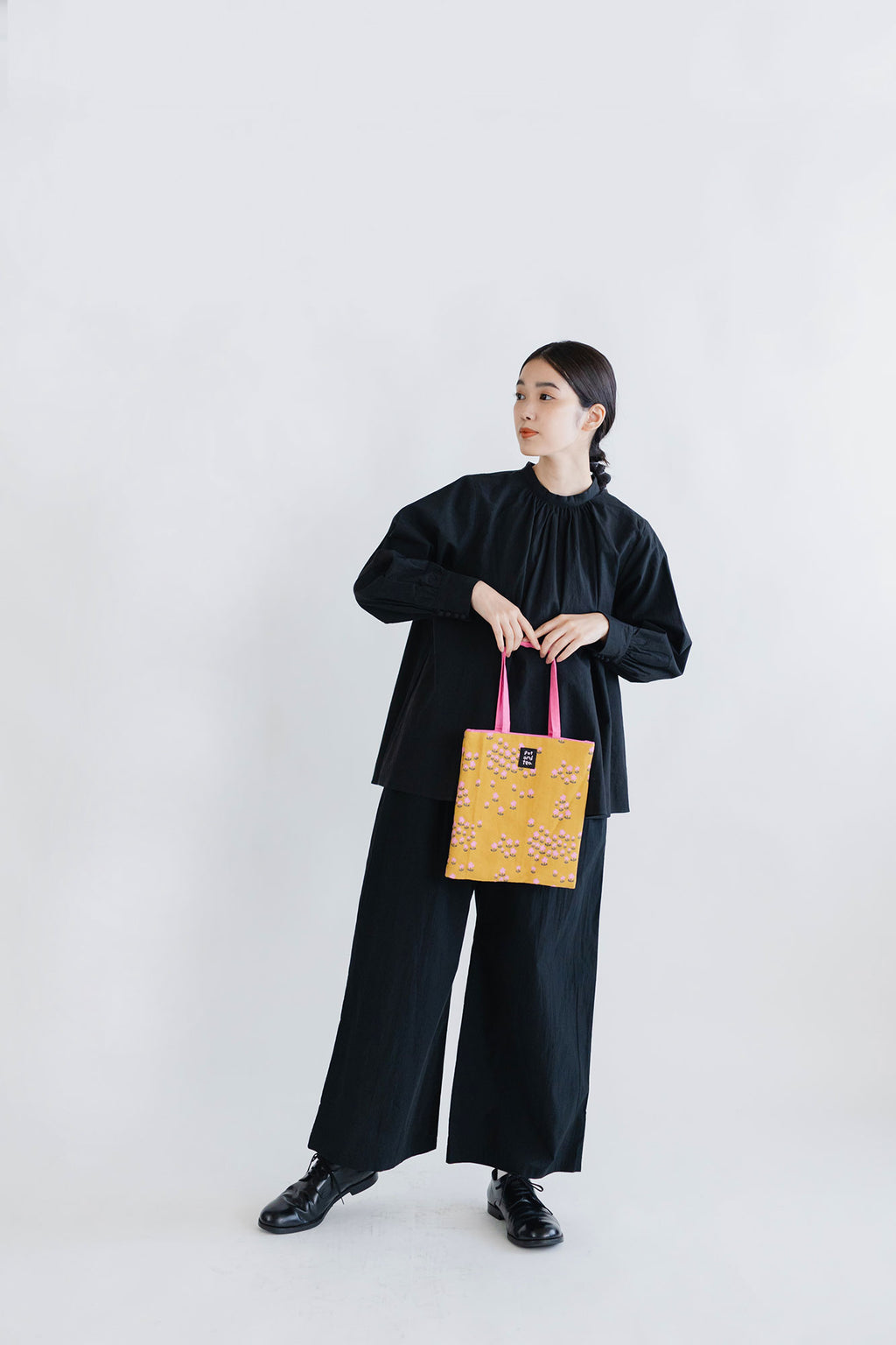 pot and tea 小花ジャガードミニバッグ