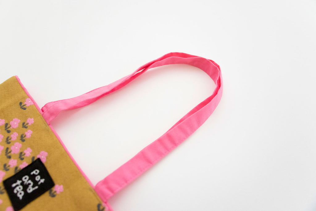 pot and tea 小花ジャガードミニバッグ