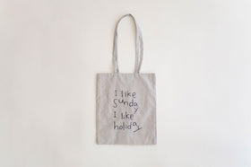 pot and tea チェック柄ハンド刺繍バッグ