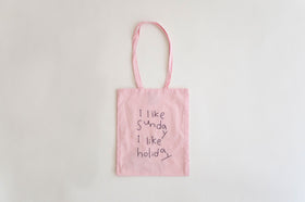 pot and tea チェック柄ハンド刺繍バッグ