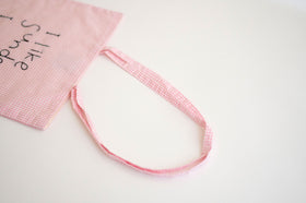 pot and tea チェック柄ハンド刺繍バッグ