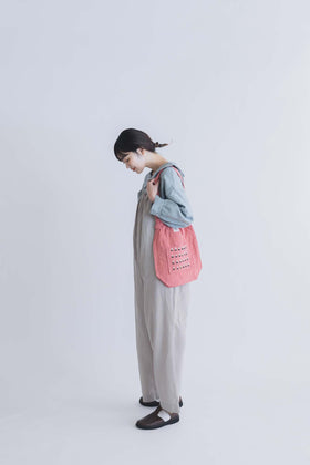 pot and tea リネン小花刺繍バッグ