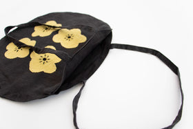 pot and tea 4つのお花バッグ 黒