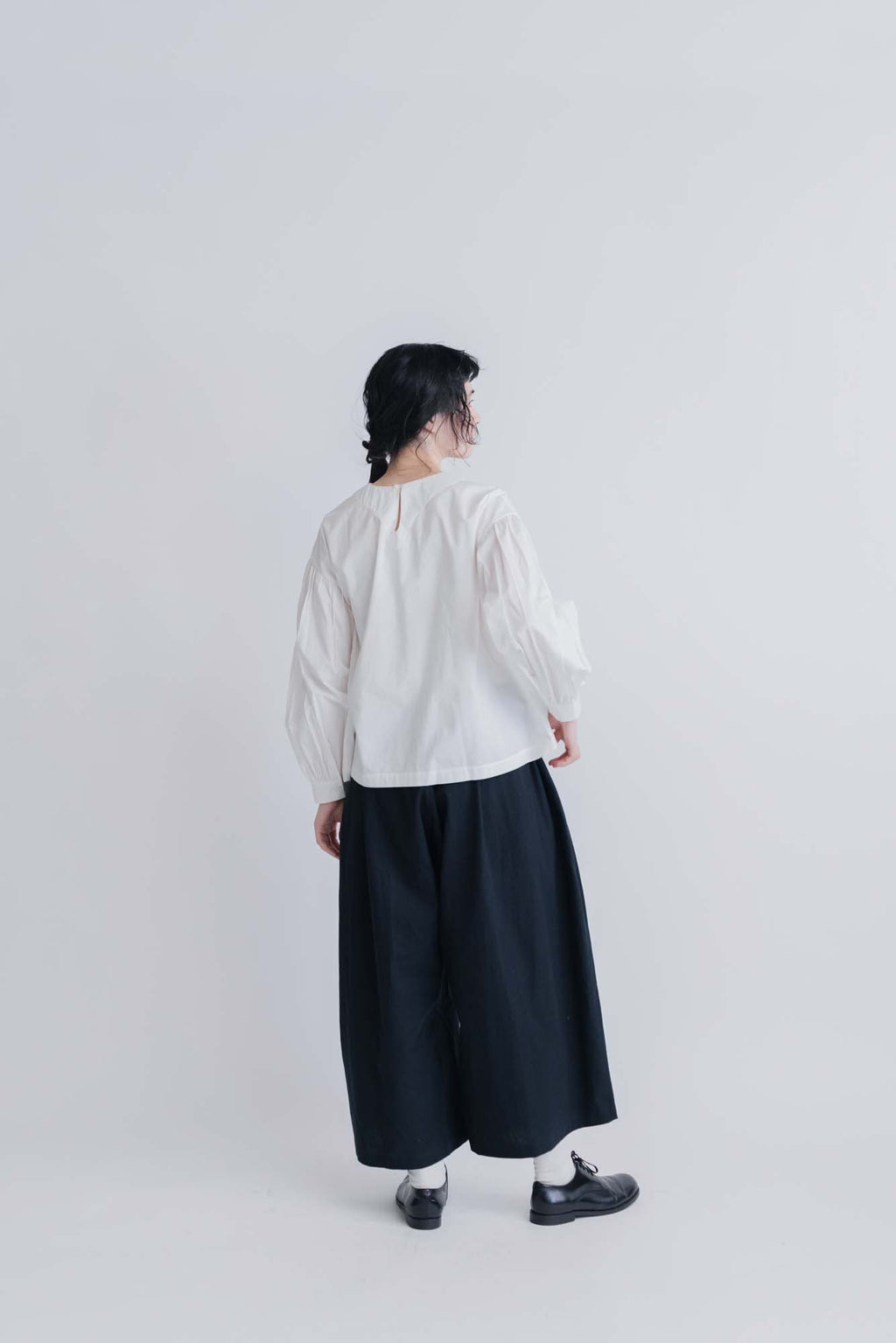 FRANCESCA AMAM LABEL ギャザースリーブブラウス