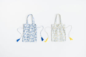 BUNON エンブロイダリードローストリングバッグ シルク