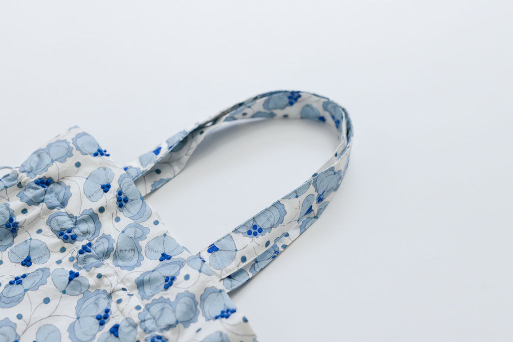 BUNON エンブロイダリードローストリングバッグ シルク