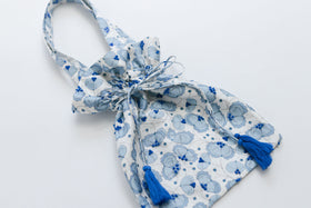 BUNON エンブロイダリードローストリングバッグ シルク