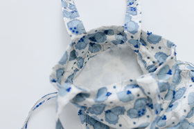 BUNON エンブロイダリードローストリングバッグ シルク