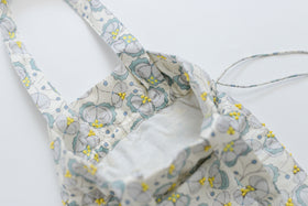 BUNON エンブロイダリードローストリングバッグ シルク