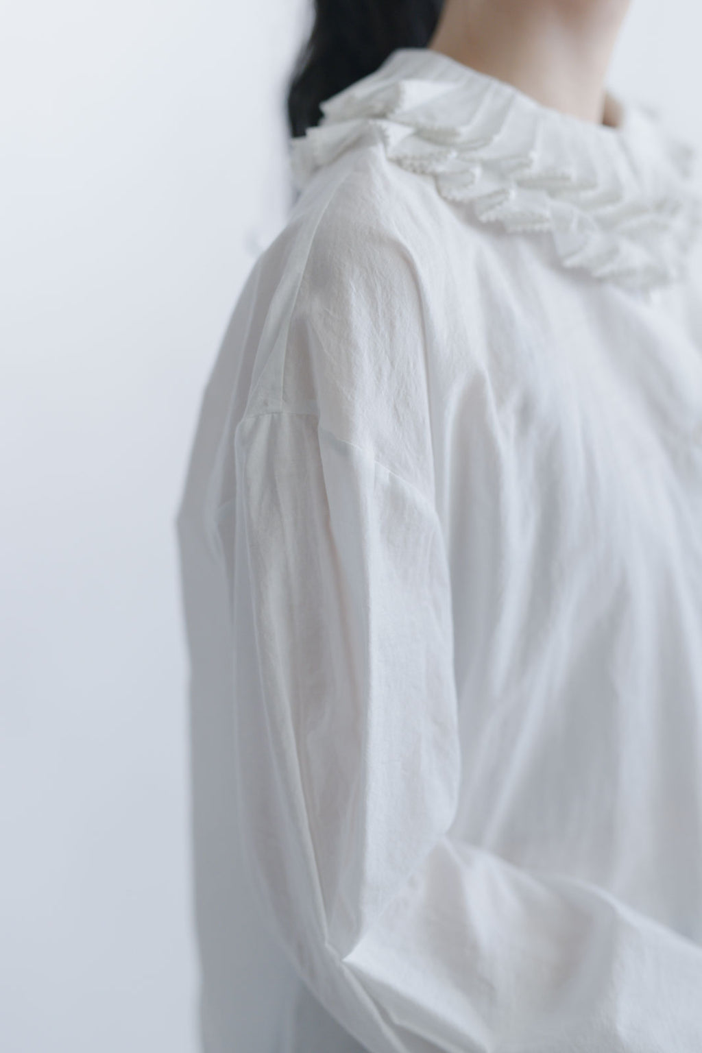 BUNON フリルカラーブラウス パステルイエロー