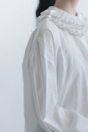 BUNON フリルカラーブラウス パステルイエロー