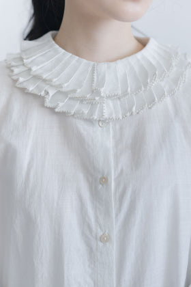 BUNON フリルカラーブラウス パステルイエロー