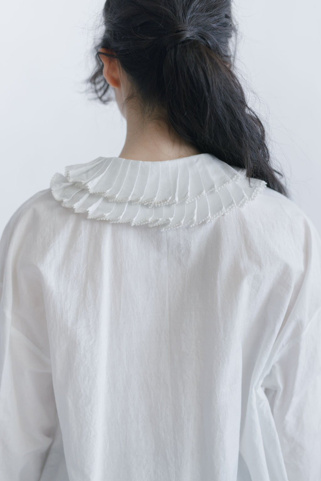 BUNON フリルカラーブラウス パステルイエロー