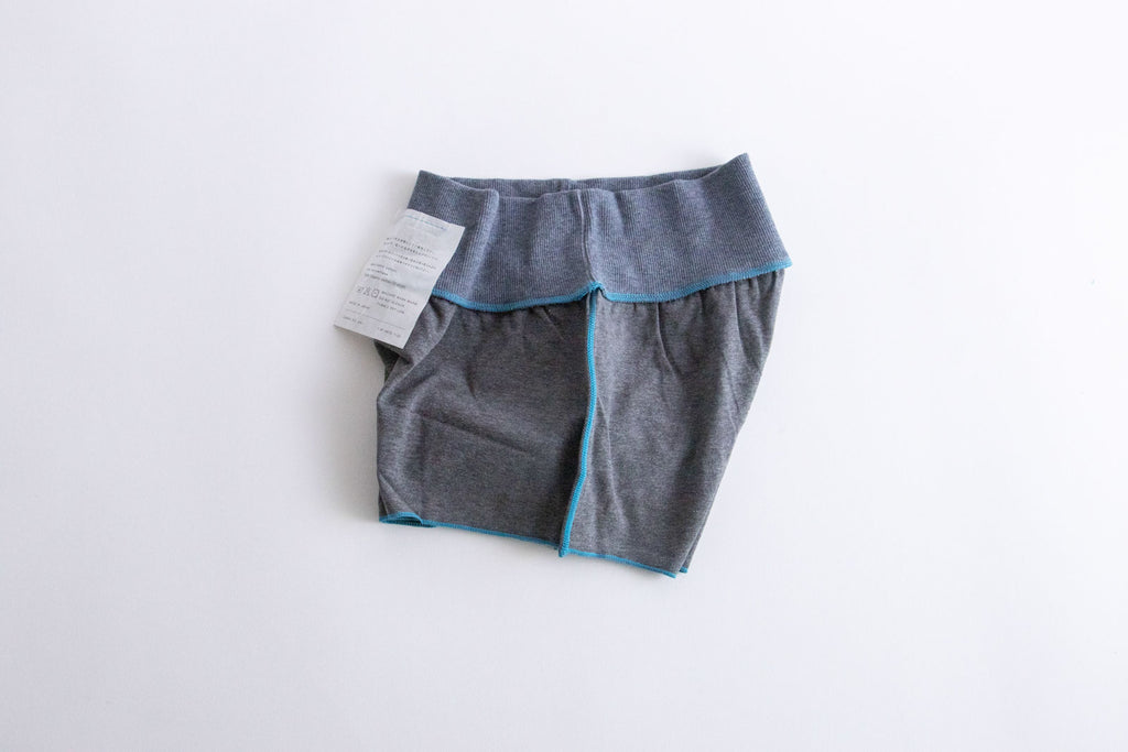 JUBAN DO ONI レディースボックスパンツ チャコール×ブルー