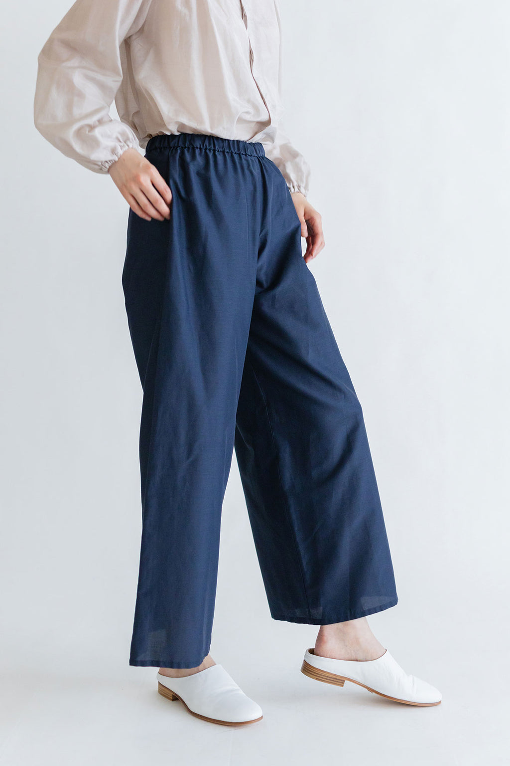 fruits of life コットンシルク ワイドパンツ