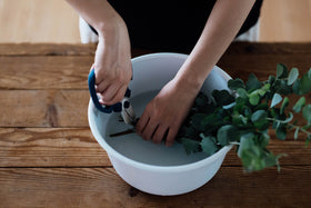 ホーローの洗面器