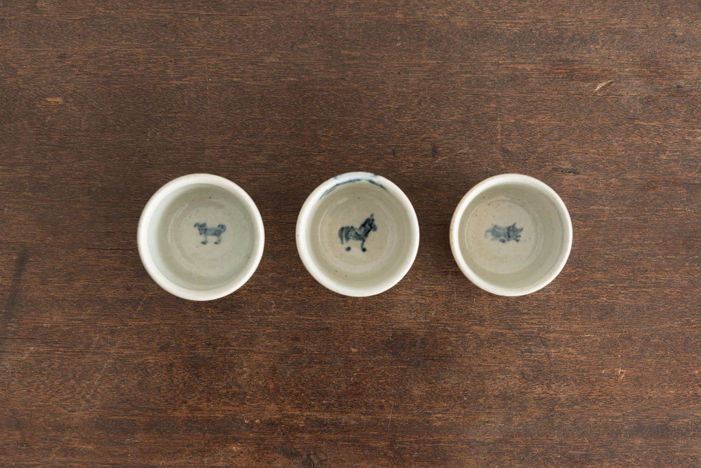 日高直子 染付 のぞき猪口 賢人 A