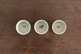 日高直子 染付 のぞき猪口 賢人 A