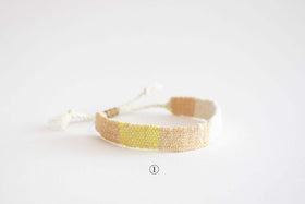 jitsu 糸ブレスレット ホワイト/イエロー