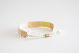 jitsu 糸ブレスレット ホワイト/イエロー