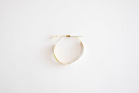 jitsu 糸ブレスレット ホワイト/イエロー