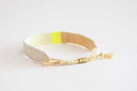 jitsu 糸ブレスレット ホワイト/イエロー