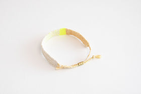 jitsu 糸ブレスレット ホワイト/イエロー