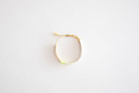 jitsu 糸ブレスレット ホワイト/イエロー