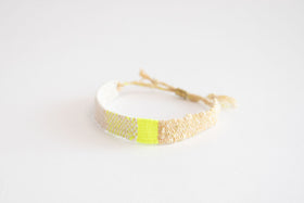 jitsu 糸ブレスレット ホワイト/イエロー