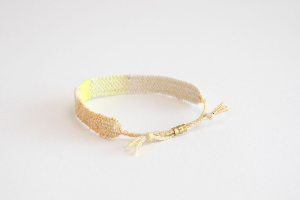 jitsu 糸ブレスレット ホワイト/イエロー