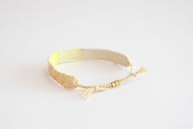 jitsu 糸ブレスレット ホワイト/イエロー