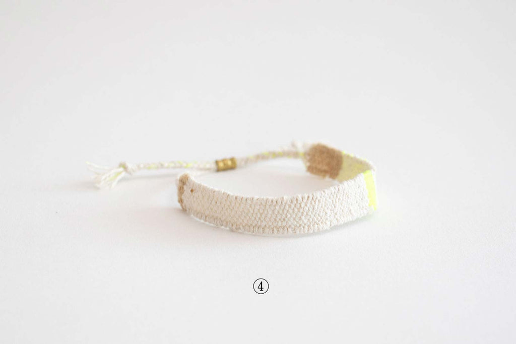 jitsu 糸ブレスレット ホワイト/イエロー