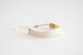 jitsu 糸ブレスレット ホワイト/イエロー