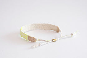 jitsu 糸ブレスレット ホワイト/イエロー