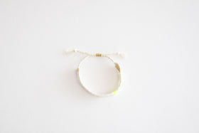 jitsu 糸ブレスレット ホワイト/イエロー