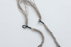 jitsu 糸首飾り/フリンジ ベージュブラック