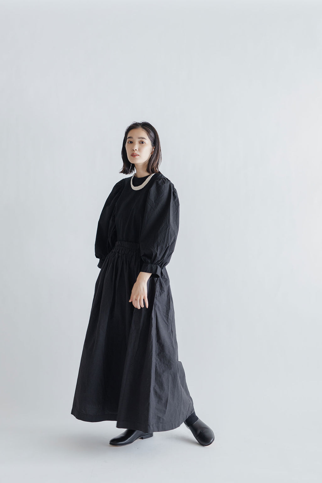 jitsu 糸首飾り/フリンジ 白