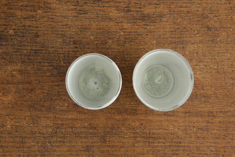 広川絵麻 つつ湯のみ 白 ぽってり