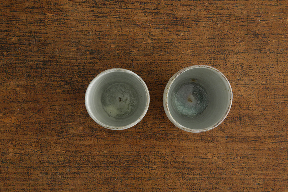 広川絵麻 つつ湯のみ 白 ほっそり