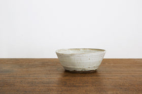 広川絵麻 5寸鉢 白 (高台なし)